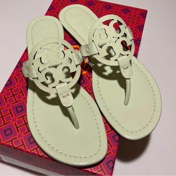 {Tory Burch} Meadow Mist Miller Sandals - Naplak Leather - Picture 5 of 6